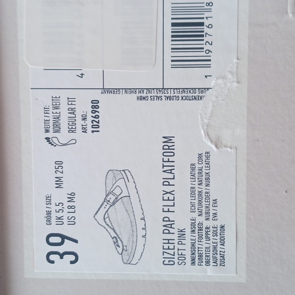 Birkenstock Papillio Gizeh Flex Platform Sandal, Size: 39, NIB - Picture 4 of 4